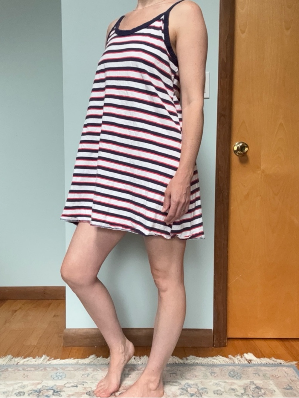 Striped Tank Dress in Red, White & Blue